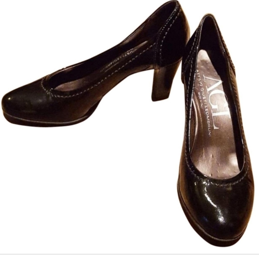 AGL - Black‎ Patent Leather Heels